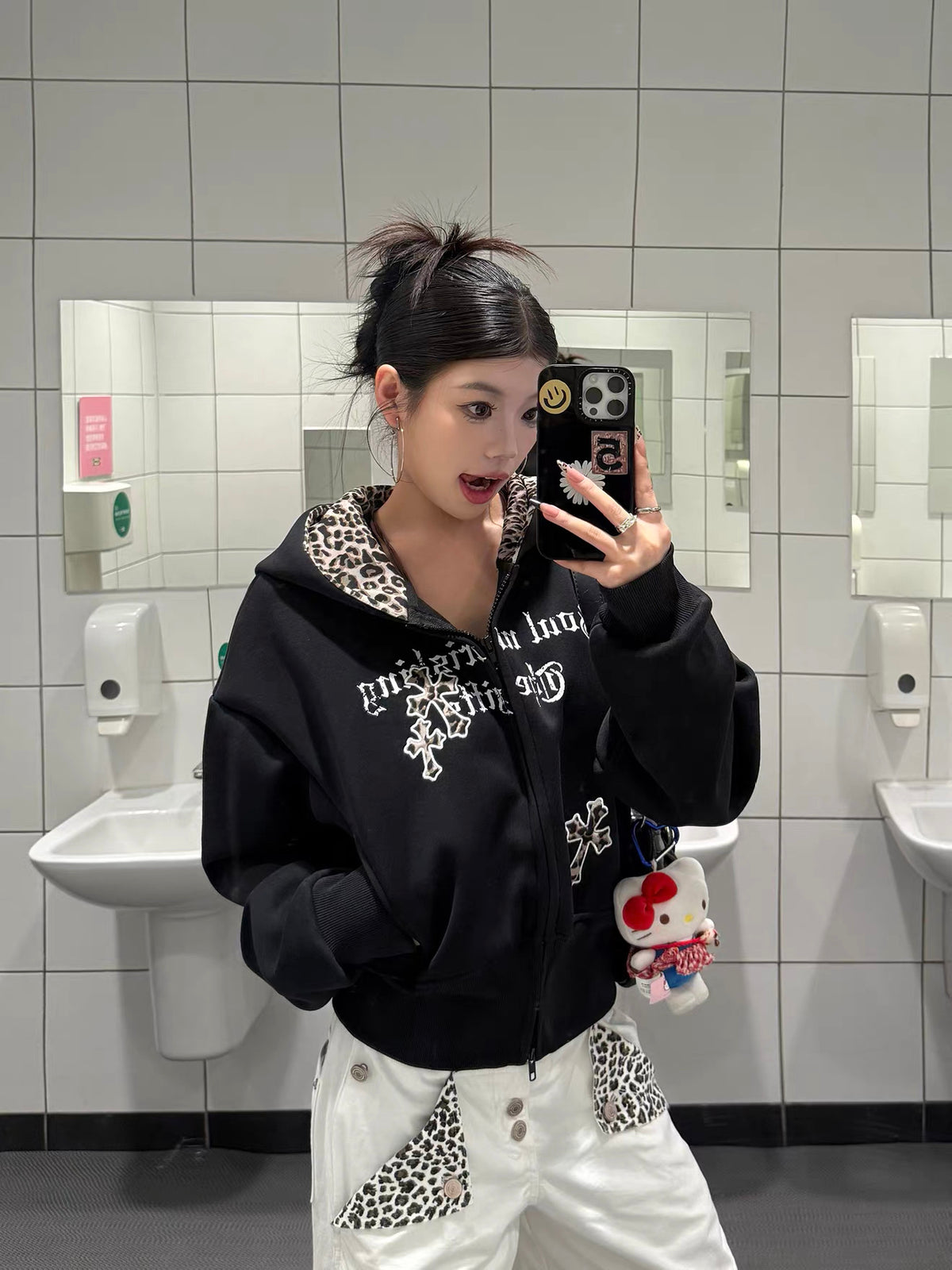 [Pre-order] Koiisle Leopard Print Hooded Jacket