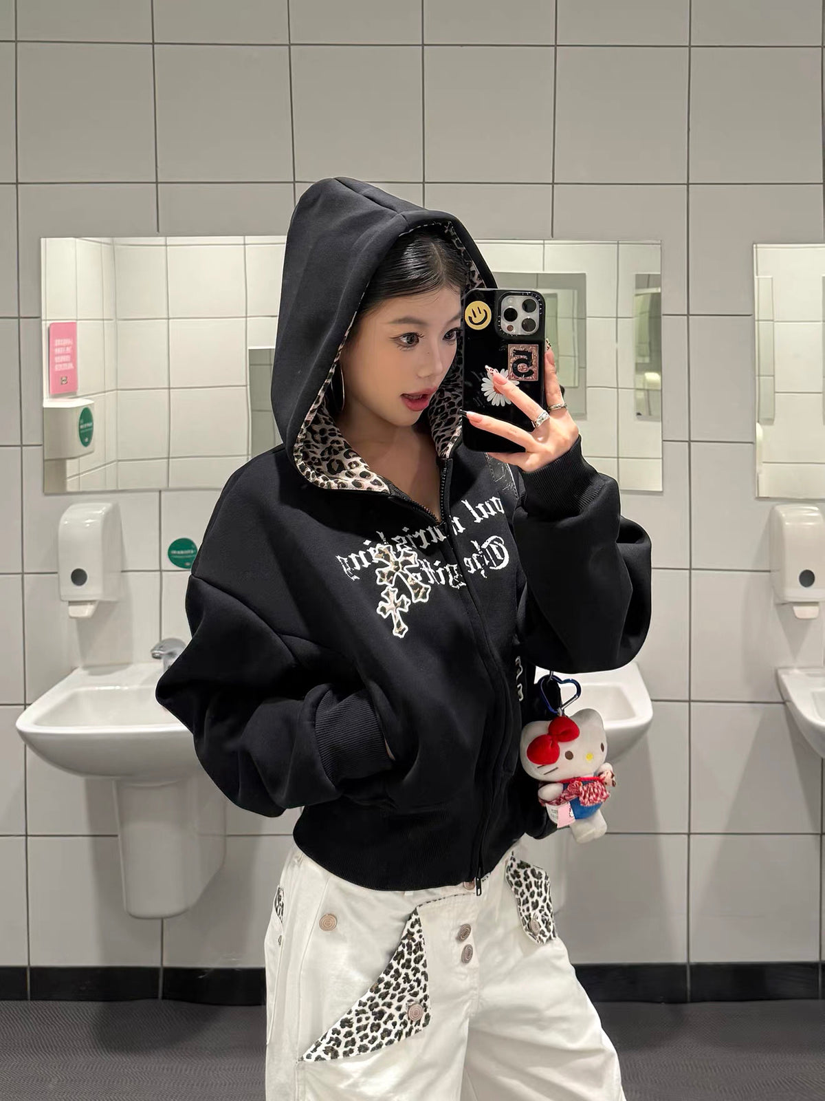 [Pre-order] Koiisle Leopard Print Hooded Jacket
