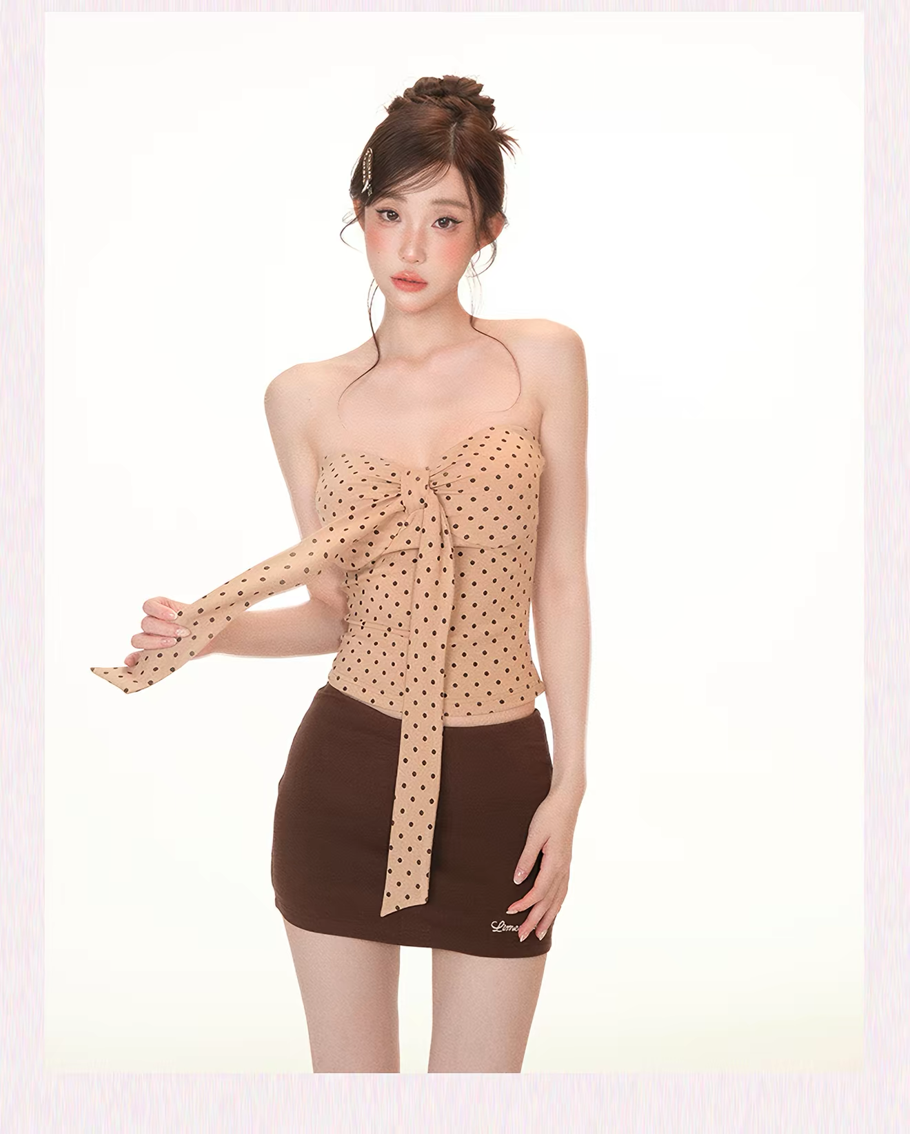[Pre-order] Limerance Three-Piece Long-Sleeved Suit Women's Shirt + Inner shirt + Skirt Set