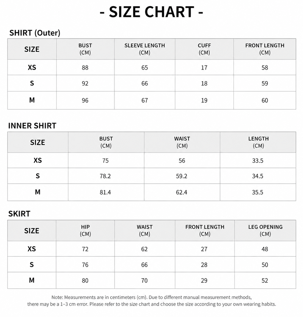 [Pre-order] Limerance Three-Piece Long-Sleeved Suit Women's Shirt + Inner shirt + Skirt Set