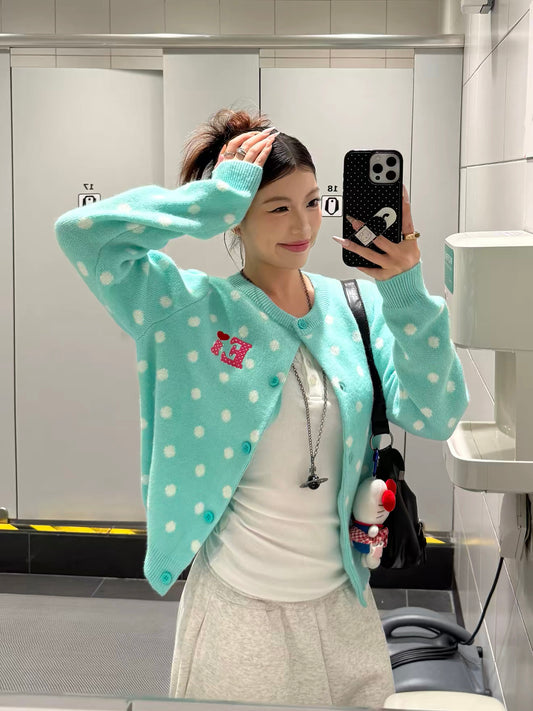[Pre-order] Koiisle Polka Dot Cardigan